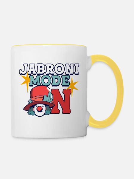 Jabroni Mode On - Tasse zweifarbig - Weiß/Gelb