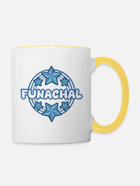 Funachal Sternenzauber - Tasse zweifarbig - Weiß/Gelb