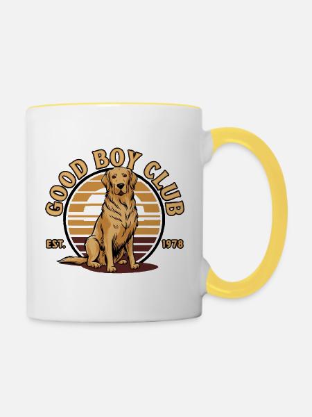 Golden Retriever Club - Tasse zweifarbig - Weiß/Gelb
