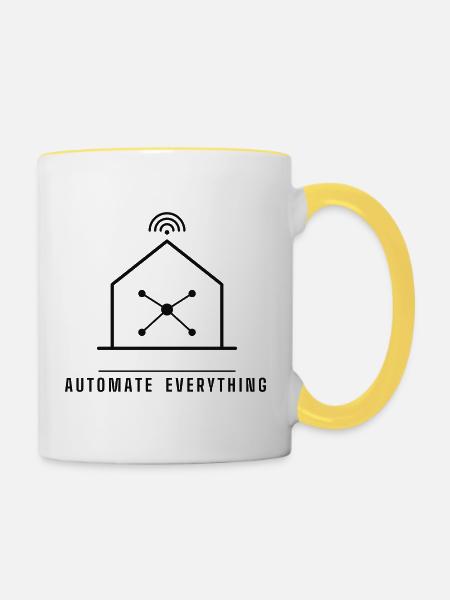 Automate Everything Smart Home - Tasse zweifarbig - Weiß/Gelb