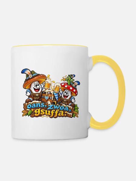 1000208710 - Tasse zweifarbig - Weiß/Gelb