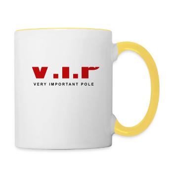 Very Important Pole, gift for proud Poland - Contrasting Mug - white/yellow - Right