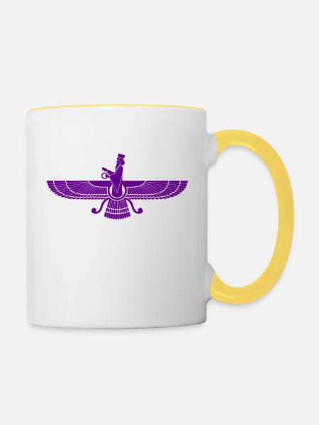 Zarathustra - Tasse zweifarbig - Weiß/Gelb