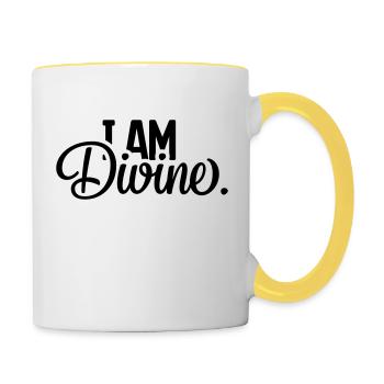 I AM Divine. - Contrasting Mug - white/yellow - Right