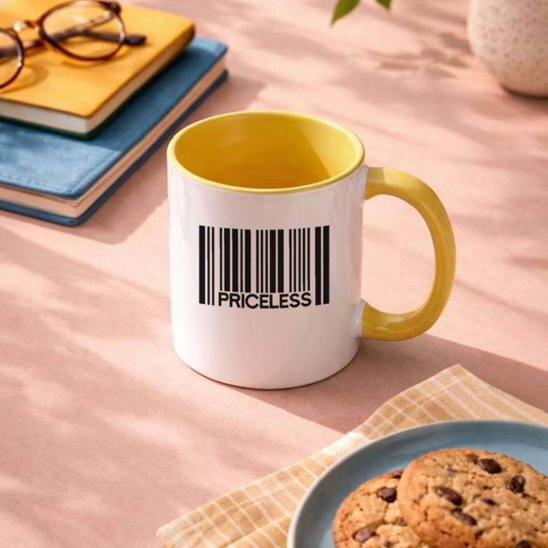 Code à barres inestimable Prix Mug contrasté