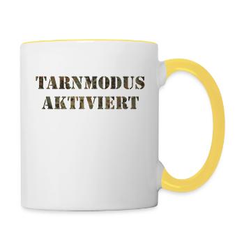 Bundeswehr - Stealth Mode activates Flecktarn - Contrasting Mug - white/yellow - Right