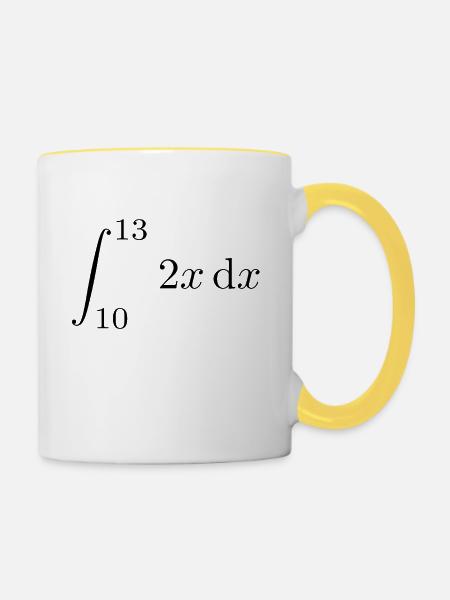 69 - Tasse zweifarbig - Weiß/Gelb