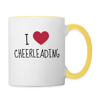 Cheerleader Cheerleading Dance Sport Twirling - Contrasting Mug - white/yellow - Right