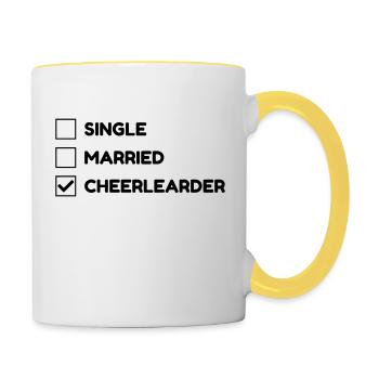 Cheerleader Cheerleading Dance Sport Twirling - Contrasting Mug - white/yellow - Right