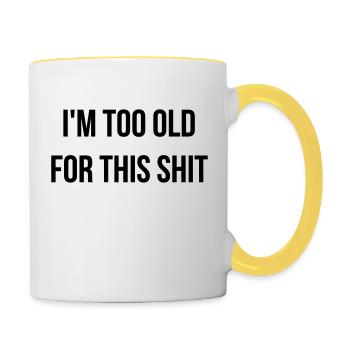 Cinéma / Citation / Série télé / Geek - Mug contrasté - blanc/jaune - Droite