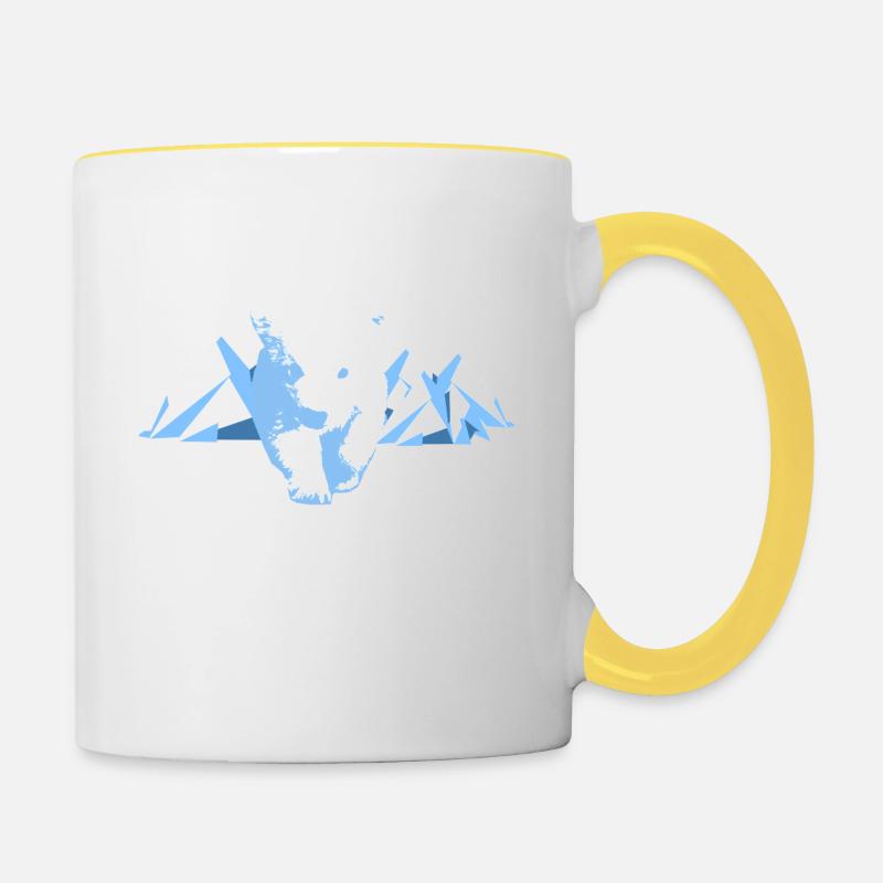 Eisbär Baby Arktik Eisbaer - Tasse zweifarbig - Weiß/Gelb