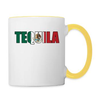 Tequila - Mug contrasté - blanc/jaune - Droite