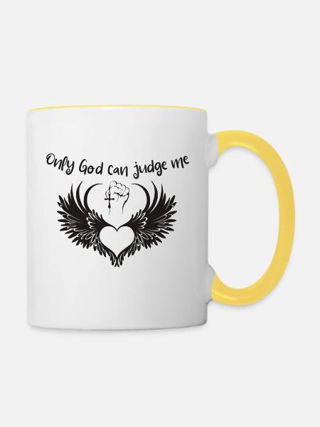 Good can judge me - Tasse zweifarbig - Weiß/Gelb