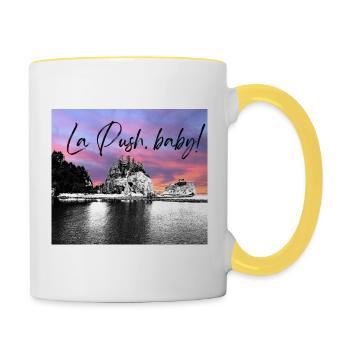 La Push, baby! Illustration - Contrasting Mug - white/yellow - Right