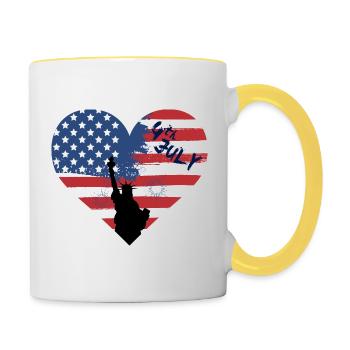 4thof July Independence Day - Contrasting Mug - white/yellow - Right