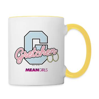 Lolita Malgré Moi - Mean Girls Gretchen Logo - Mug contrasté - blanc/jaune - Droite