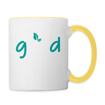 chemise neuve 02 - Mug contrasté - blanc/jaune - Droite