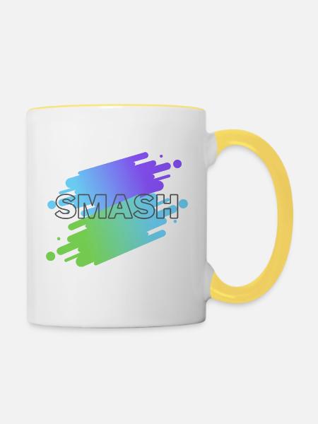 smash 1 - Tasse zweifarbig - Weiß/Gelb