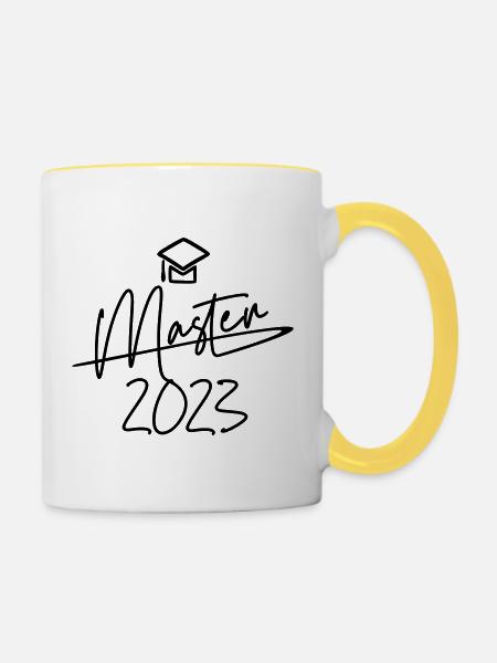Master 2023 - Tasse zweifarbig - Weiß/Gelb