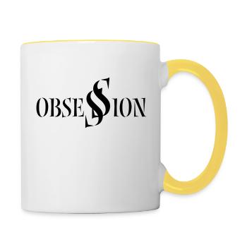 123529578 312533370 My project 1 59obsession - Mug contrasté - blanc/jaune - Droite