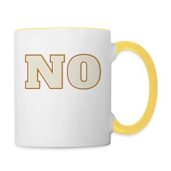 No - Tasse zweifarbig - Weiß/Gelb - Rechts