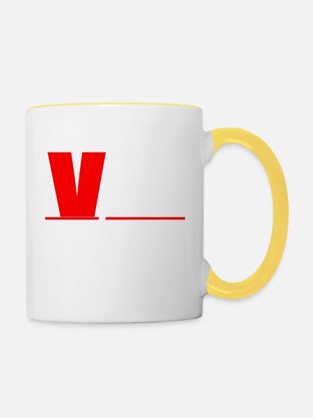 Wikinger-Nordisch - Tasse zweifarbig - Weiß/Gelb