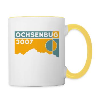 Ochsenbug Kristallkopf Berg Matrei Hohe Tauern - Tasse zweifarbig - Weiß/Gelb - Rechts