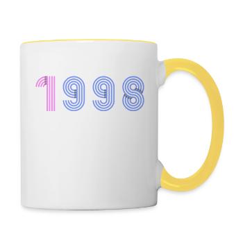 Vintage Vibes '98: Timeless Elegance - Contrasting Mug - white/yellow - Right