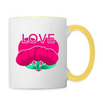 LOVE - Contrasting Mug - white/yellow - Right