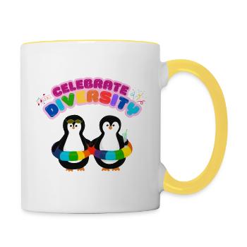 Celebrate Diversity - Contrasting Mug - white/yellow - Right