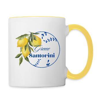 Lemon - Contrasting Mug - white/yellow - Right