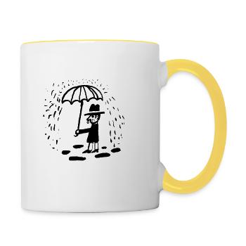 Herbst - Tasse zweifarbig - Weiß/Gelb - Rechts