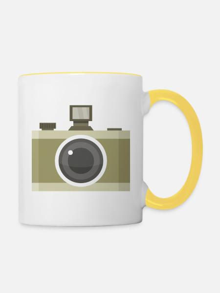 Zimmer - Tasse zweifarbig - Weiß/Gelb