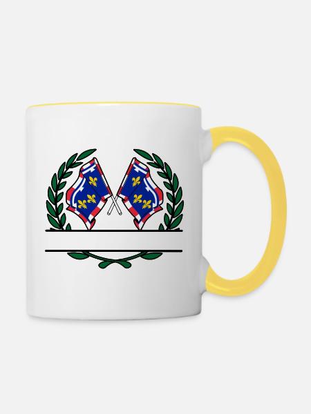 Centre-Val de Loire Namespace - Tasse zweifarbig - Weiß/Gelb