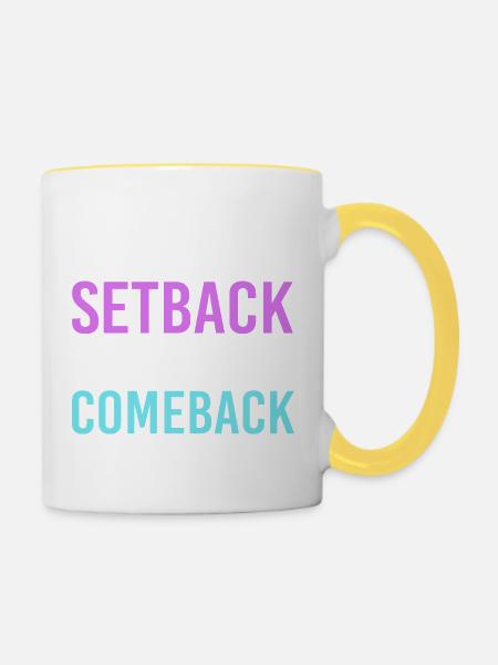 Workaholic - Tasse zweifarbig - Weiß/Gelb