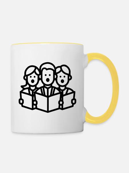 Chor - Tasse zweifarbig - Weiß/Gelb