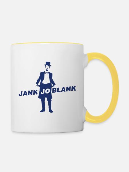 JANK JO BLANK - Tasse zweifarbig - Weiß/Gelb