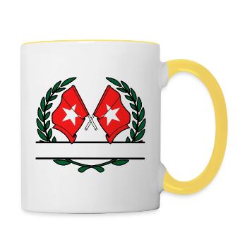 Maastricht Victory Crest Custom - Contrasting Mug - white/yellow - Right