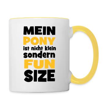 Pony - Tasse zweifarbig - Weiß/Gelb - Rechts