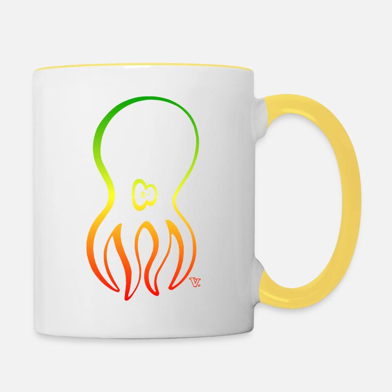 Rastapopoulpos - Mug contrasté - blanc/jaune