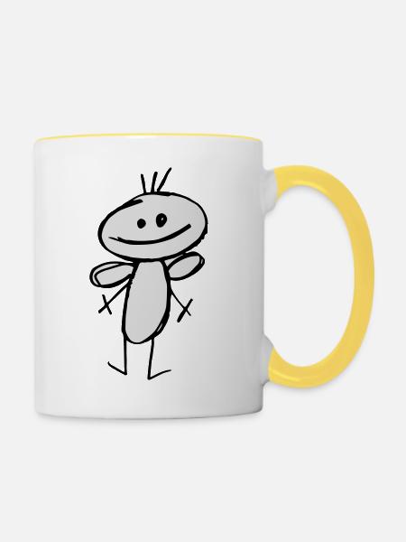 Mr Fly - Tasse zweifarbig - Weiß/Gelb