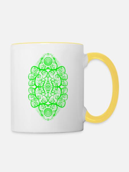 plasma - Tasse zweifarbig - Weiß/Gelb