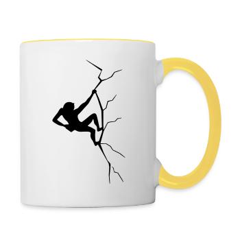 crack climbing - Contrasting Mug - white/yellow - Right