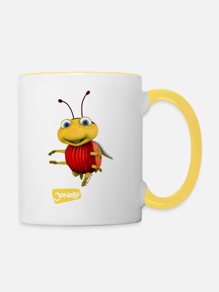 JoNaLu Marienkäfer Lu - Tasse zweifarbig - Weiß/Gelb
