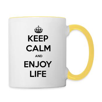 Keep Calm - Contrasting Mug - white/yellow - Right