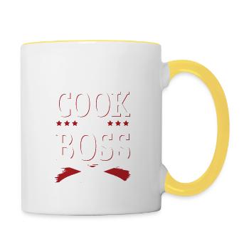 boss chefkoch - Tasse zweifarbig - Weiß/Gelb - Rechts