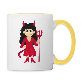 She-devil - Contrasting Mug - white/yellow - Right