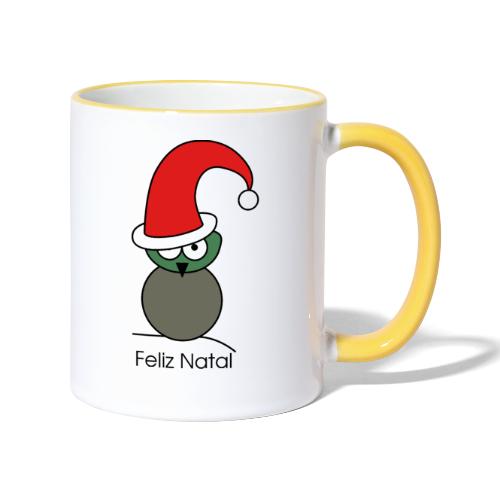Owl - Feliz Natal - Contrasting Mug