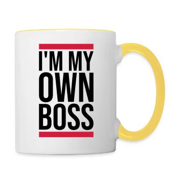 My Own Boss - Tasse zweifarbig - Weiß/Gelb - Rechts