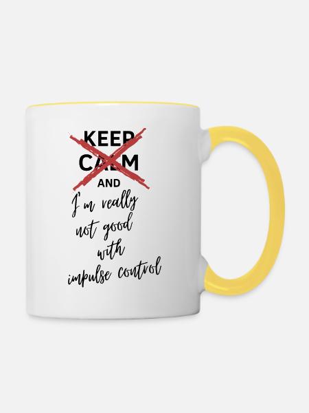 Vampire Academy Keep calm - Tasse zweifarbig - Weiß/Gelb